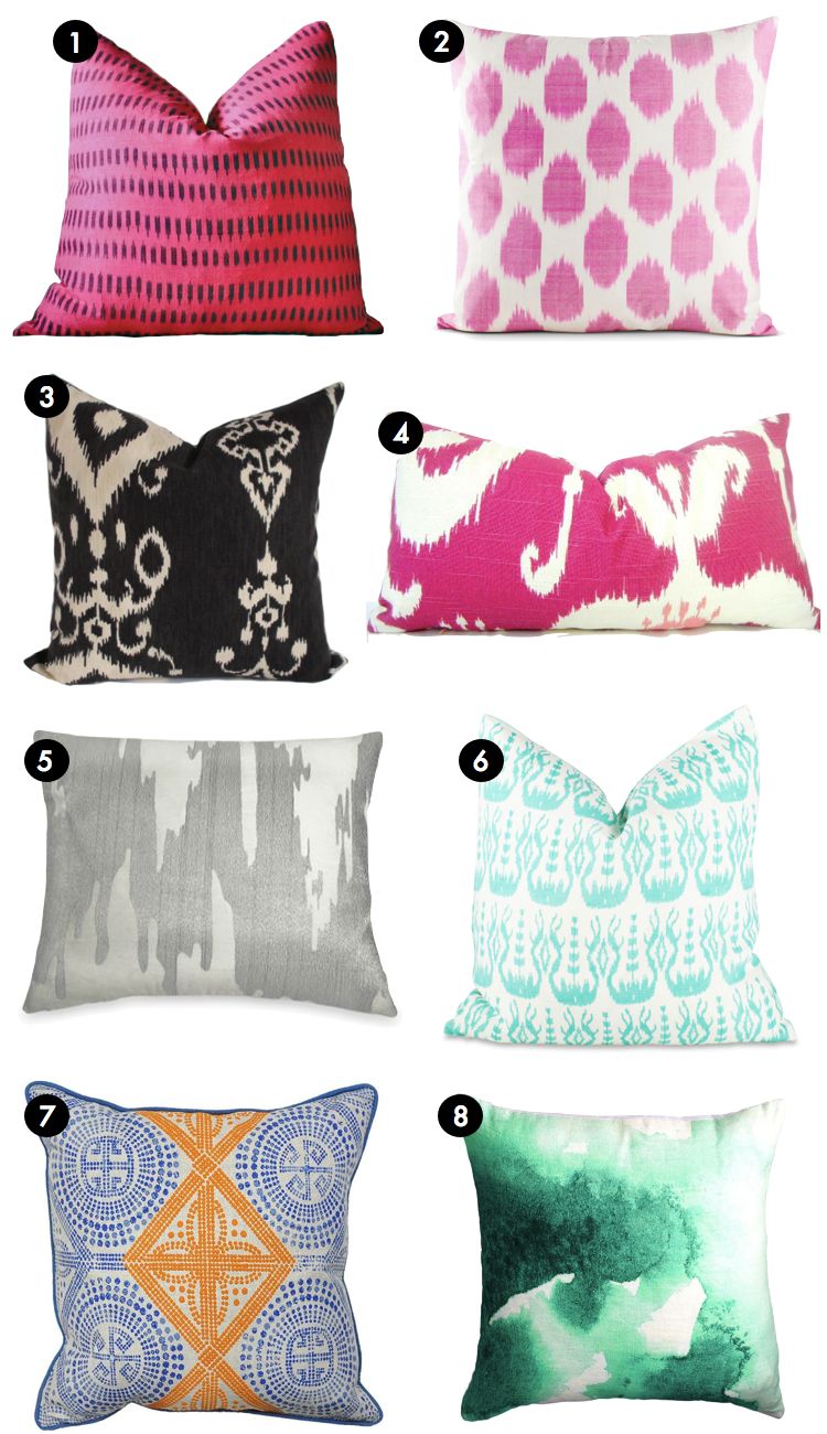 Pretty Printed Pillows | Kiki's List